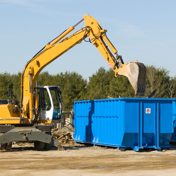 what size residential dumpster rentals are available in Holiday Lakes TX